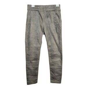 Flog Womens Sz‎ 24 Gray Reptile Snakeskin Print Slim Tapered Pull On Pants